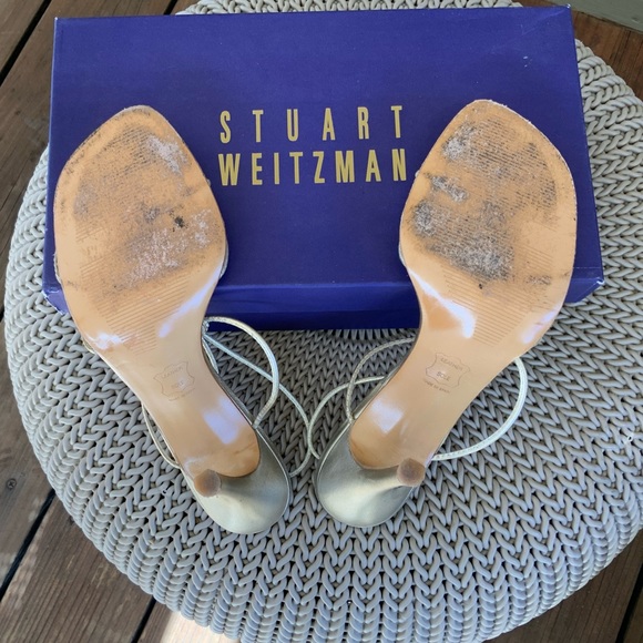 Stuart Weizmann Gold Trixie Heel - Picture 8 of 8